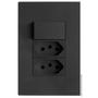 Imagem de Kit Interruptor Simples + Tomada Dupla 20A 4X2 Brs12287-4Gf