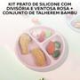 Imagem de Kit Intodução Alimentar Bebê Em Silicone E Bambu Livre Bpa