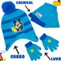 Imagem de Kit Inverno Infantil Touca + Luva + Cachecol Personagens