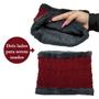 Imagem de Kit Inverno Quentinho Moda Com Cachecol De Franjas Touca Com Pompom E Luva Forrada Elegante