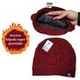 Imagem de Kit Inverno Quentinho Moda Com Cachecol De Franjas Touca Com Pompom E Luva Forrada Elegante