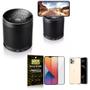 Imagem de Kit iPhone 12 Pro Max 6.7 Som Bluetooth Potente Q3 + Capinha + Película 3D - Armyshield