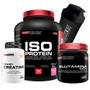 Imagem de Kit  Iso Protein 2kg + Power Creatina 100g + Glutamina 100% 300g + Coqueteleira  - Bodybuilders