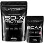 Imagem de Kit Isolate Protein Iso-x Protein - 900g + Bcaa Drink - 100g - Morango - XPRO Nutrition