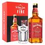 Imagem de Kit  Jack Daniels Fire Canela 1000ml com Copo Personalizado