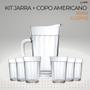 Imagem de Kit Jarra Americano 750 Ml + 6 Copos Americano 450 Ml Nadir