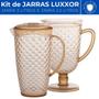 Imagem de Kit Jarra De Acrílico Com Tampa 3L + Jarra 2,5L Luxxor