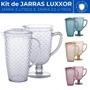Imagem de Kit Jarra De Acrílico Com Tampa 3L + Jarra 2,5L Luxxor