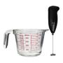 Imagem de Kit Jarra Medidora Vidro Resistente 500ml Com Mixer Misturador Para Ovos
