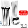 Imagem de Kit Jogo 18 Talheres 6 Garfos + 6 Facas + 6 Colheres Aço Inox De alta Qualidade Para Restaurante Casa Cozinha Envio Imediato