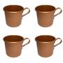 Imagem de Kit Jogo 4 Caneca Copo Moscow Mule Alumínio Cor Cobre 250ml