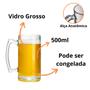 Imagem de Kit Jogo 5 Canecas Chopp Vidro Cerveja Festa 500ml Congelada