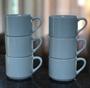 Imagem de Kit Jogo 6 Xicaras Café/Chá hotel 200ml Semi-Empilháveis- Porcelana Branca