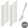 Imagem de Kit Jogo com 24 Talheres Garfo Inox Luxo Firme Restaurante