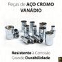 Imagem de Kit Jogo De 46 Peças Com Chaves Ferramentas Soquetes Aço CRV + Maleta De Transporte Completo