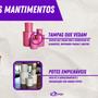 Imagem de Kit Jogo de 5 Potes Mantimentos Plástico Resistente 5 Peças Utilidades Domésticas ArtVida