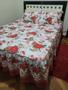 Imagem de Kit Jogo De Cama Cobre Leito Com Babado 3pçs Matelado com Linha 2,45x2,50m Cama Box Várias Estampas Sortidas