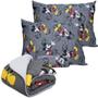 Imagem de Kit Jogo De Cama Infantil Malha + Edredom Casal Mickey e Minnie Disney 4 Peças Portallar