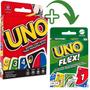 Imagem de Kit Jogo De Carta Uno Clássico E Uno Flex C/2 Baralhos Copag