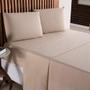 Imagem de Kit Jogo de Lençol Roupa de Cama Casal Padrão 04 Peças 170 Fios Com / Sem Elastico Fronhas Envelope Toque Extra Macio