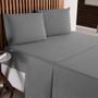 Imagem de Kit Jogo de Lençol Roupa de Cama Casal Padrão 04 Peças 170 Fios Com / Sem Elastico Fronhas Envelope Toque Extra Macio