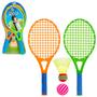 Imagem de Kit Jogo de Peteca 2 Raquetes c/ Bolinha Infantil Praia - Kit de Praia Infantil