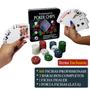 Imagem de Kit Jogo De Poker Professional Chips Com 100 Fichas E 2 Baralhos IM42054