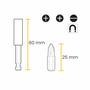 Imagem de Kit Jogo Estojo de Bits de 25 Mm Com Encaixe de 1/4" Pol Para Parafusadeira Com 7 Peças D-73271 Makita