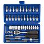 Kit Jogo Soquete 46 Pçs Aço Crv 1/4 Catraca Chave Com Maleta - Relet Imagem de Kit Jogo Soquete 46 Pçs Aço Crv 1/4 Catraca Chave Com Maleta