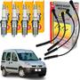 Imagem de Kit Jogo Velas Ignicao + Cabo De Vela Ngk Clio Kangoo Logan Megane Sandero Stepway Symbol 96 97 98 99 2000 2001 2002 a 2017