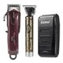 Imagem de Kit Kemei Profissional Barbearia Corte Acabamento Shaver