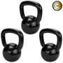 Imagem de Kit Kettlebell Emborrachado Treinamento Funcional 4, 6, 8 Kg