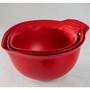 Imagem de Kit kitchenaid 3 tigelas bowls e 4 xicaras medidoras vermelha