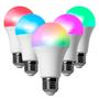 Imagem de Kit Lampada Inteligente Zinnia Crux CR90, Bluetooth, RGB, Branca, 5 unidades