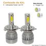 Imagem de Kit Lâmpada Super Led EcoSport 2003 a 2010 Farol Alto e Baixo H4 20000 Lumens