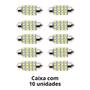 Imagem de Kit Lâmpada Torpedo de 39mm com 16 Leds 10 unid 12V 6000K