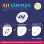 Imagem de Kit Lâmpada Uv 4W Ultravioleta Tubular + Reator + Soquetes