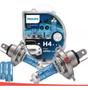 Imagem de Kit Lâmpadas Halógenas H4 P43t-38 Philips Crystal Vision Ultra 55/60w 12v 12342CVUSM Original Farol