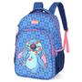 Imagem de Kit Lancheira Mochila Costas Estojo Triplo Infantil Stitch