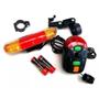 Imagem de Kit Lanterna Farol Buzina Seta Freio Pisca Bike Luz Super Led Conjunto Iluminação Brake Light Traseira Frontal Bicicleta