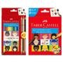 Imagem de Kit Lápis de cor Faber Castell EcoLápis com 15 unidades + canetinhas com 12 caras e cores