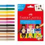 Imagem de Kit Lápis de cor Faber Castell EcoLápis com 15 unidades + canetinhas com 12 caras e cores