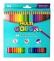 Imagem de Kit Lápis De Cor Multicolor 24 Cores 12 Tons De Pele 10 Tons Pastel