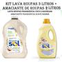 Imagem de Kit Lava Roupas 3 Litros Coco e Baunilha + Amaciante Girando Sol 2 Lt Suave Manhã