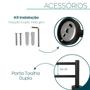 Imagem de Kit Lavabo Acessorio Preto Inox 304 Banheiro Barra Dupla