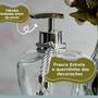 Imagem de Kit Lavabo Banheiro Vidro Estrela Luxo Bandeja Porta Sabonete Difusor Aroma + Vaso Decorativo- K290Prata Coleção Finlândia