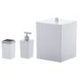 Imagem de Kit Lavabo c/ Lixeira e Porta Sabonete e Escovas Quadratta