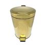 Imagem de Kit Lavabo Inox Dourado Lixeira 12L e Escova sanitaria Fineza