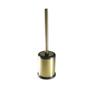 Imagem de Kit Lavabo Inox Dourado Lixeira 5L e Escova Easy Fineza