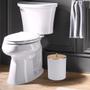 Imagem de Kit Lavabo Papeleira Dourada Com Porta Celular e  Lixeira Branca 5L com Tampa Dourada